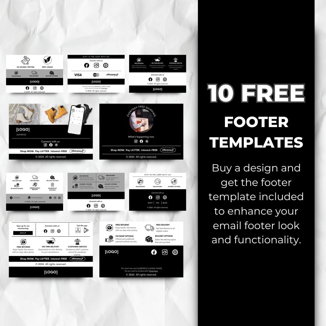 cart abandonment footer templates