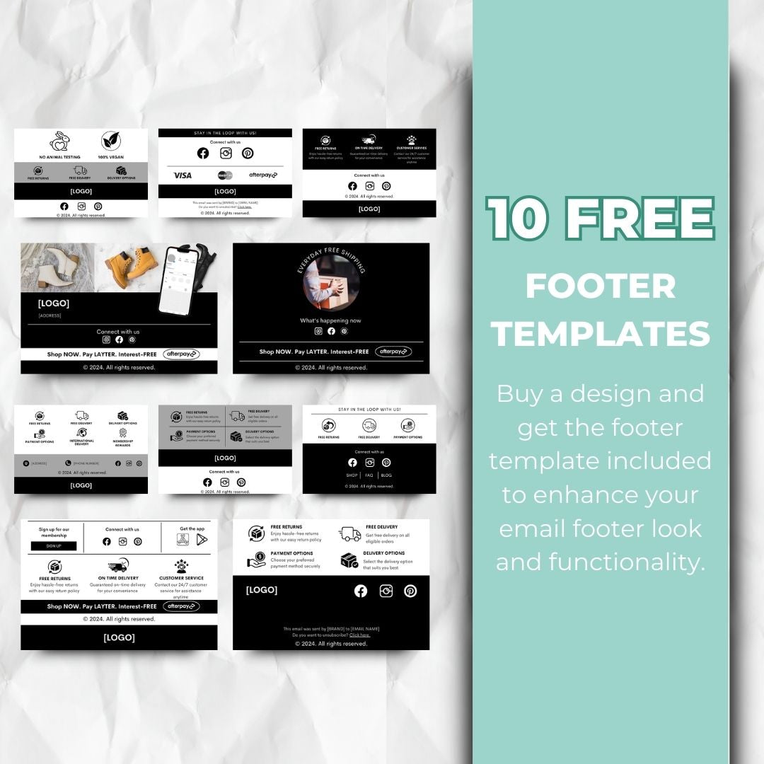 cart abandonment footer templates