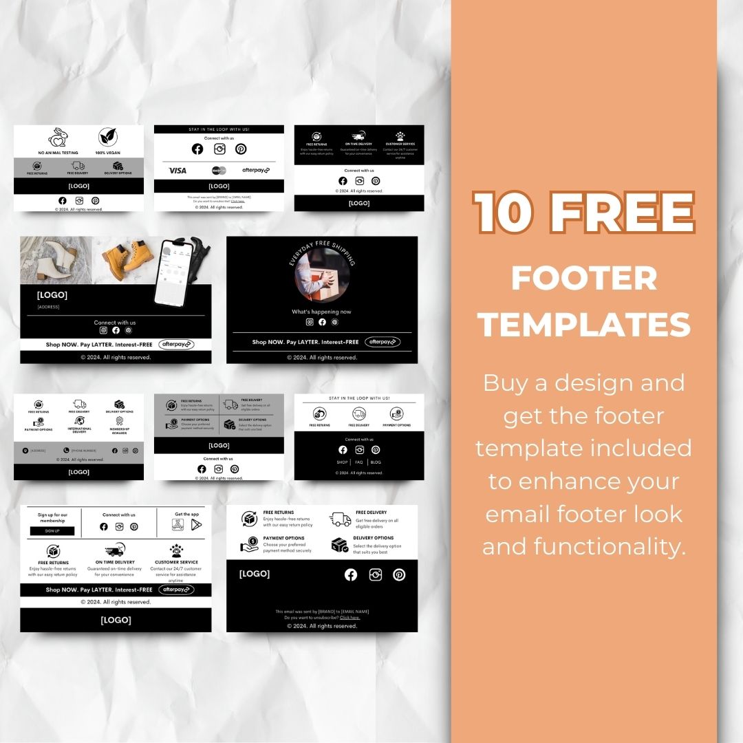 cart abandonment footer templates
