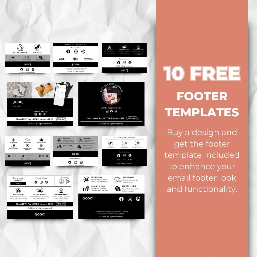 cart abandonment footer templates