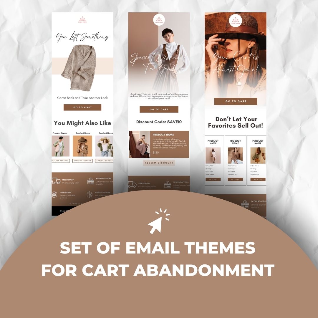 Sustainable Fashion Cart Abandonment Email Template - Brown
