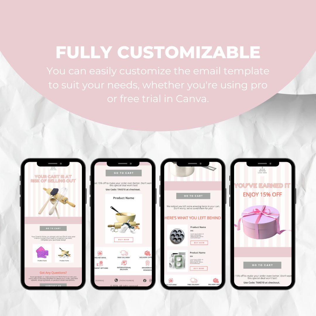 fully customizable email template