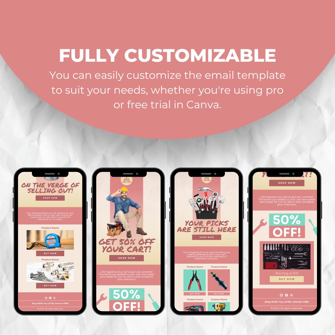 fully customizable email template