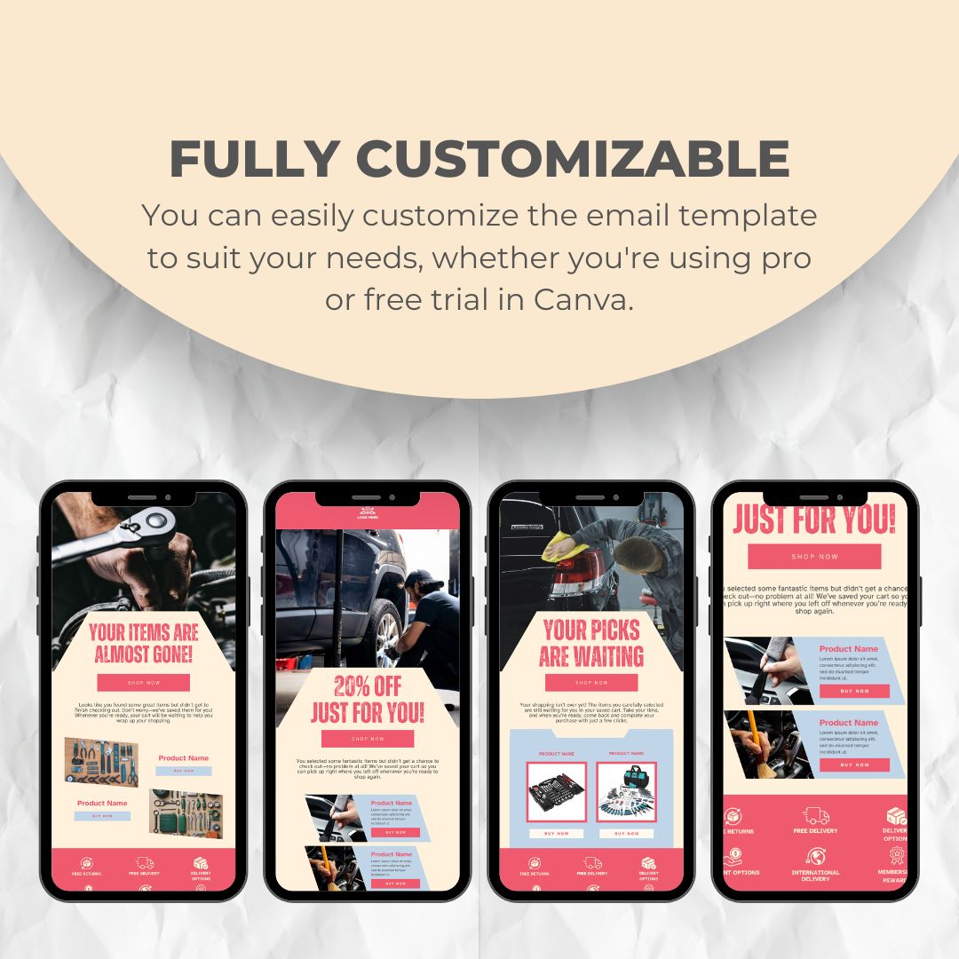 fully customizable email template