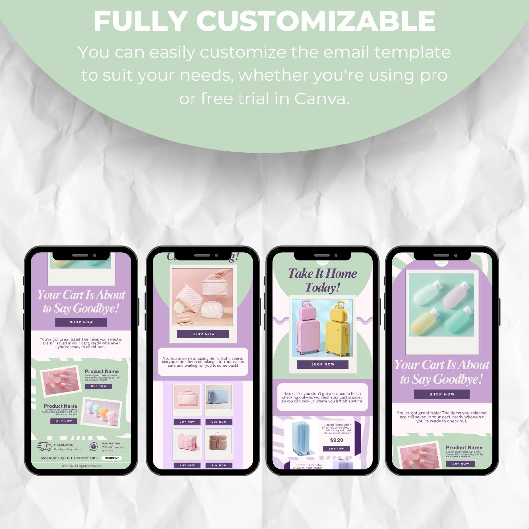 fully customizable email template