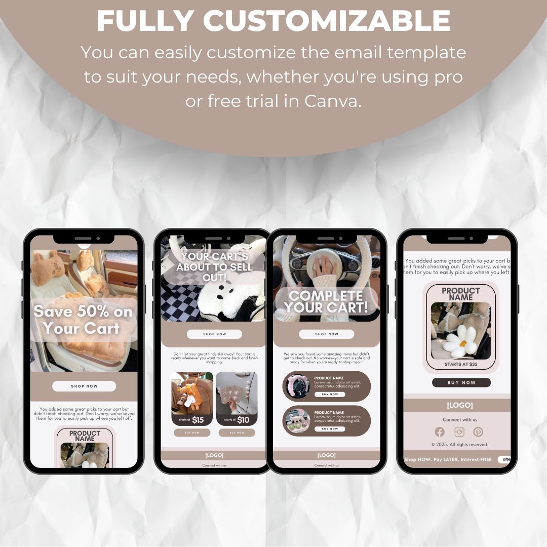 fully customizable email template