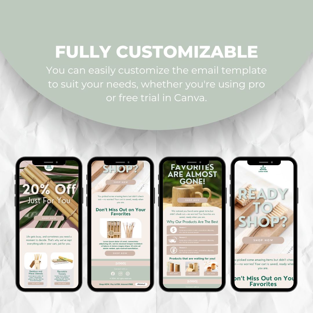 fully customizable email template