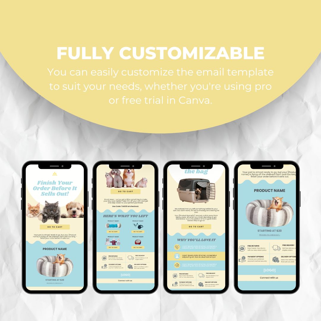 fully customizable email template