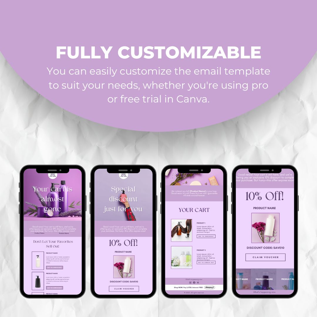 fully customizable email template