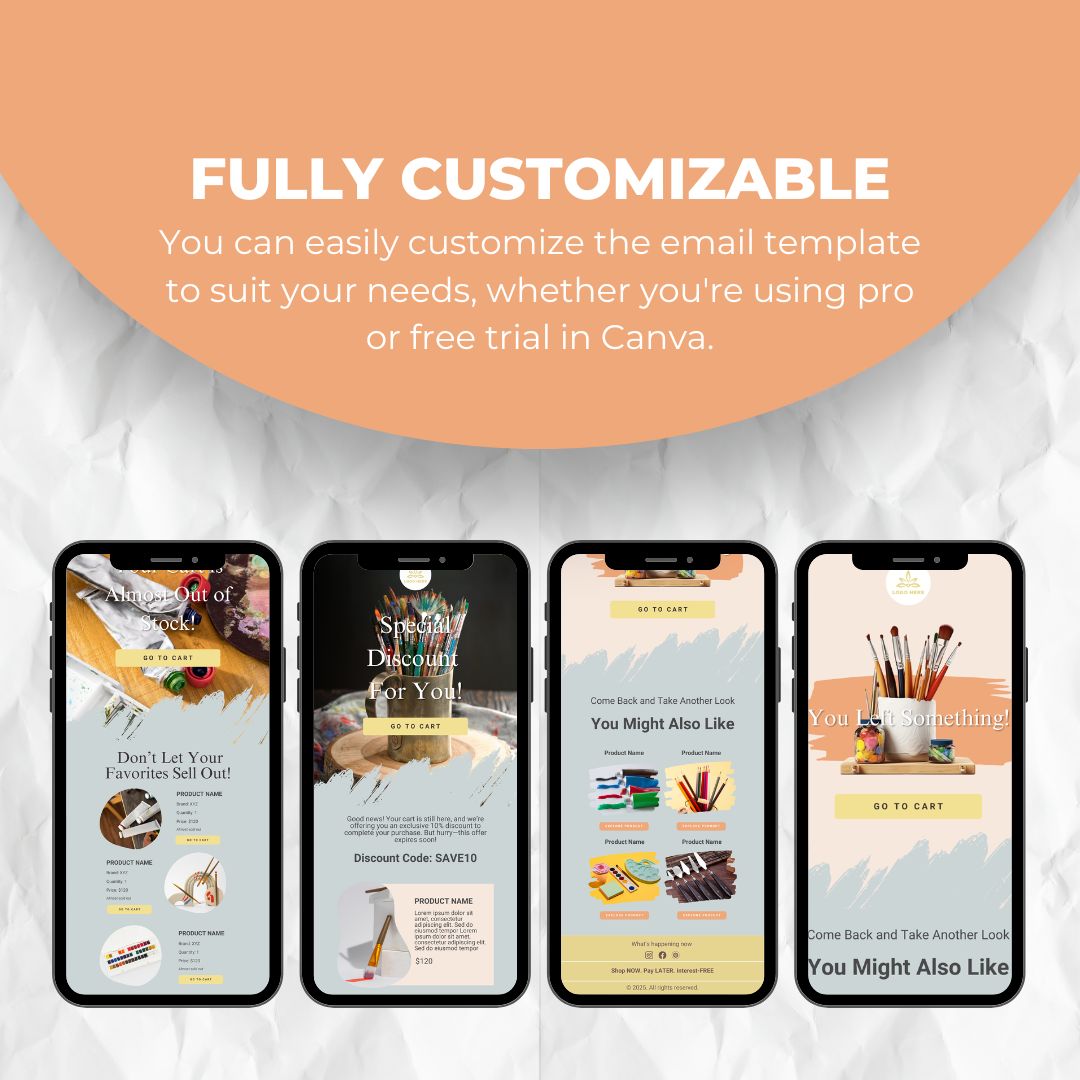 fully customizable email template