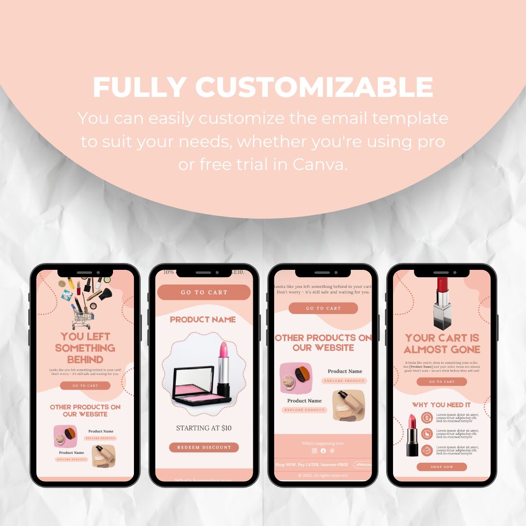 fully customizable email template