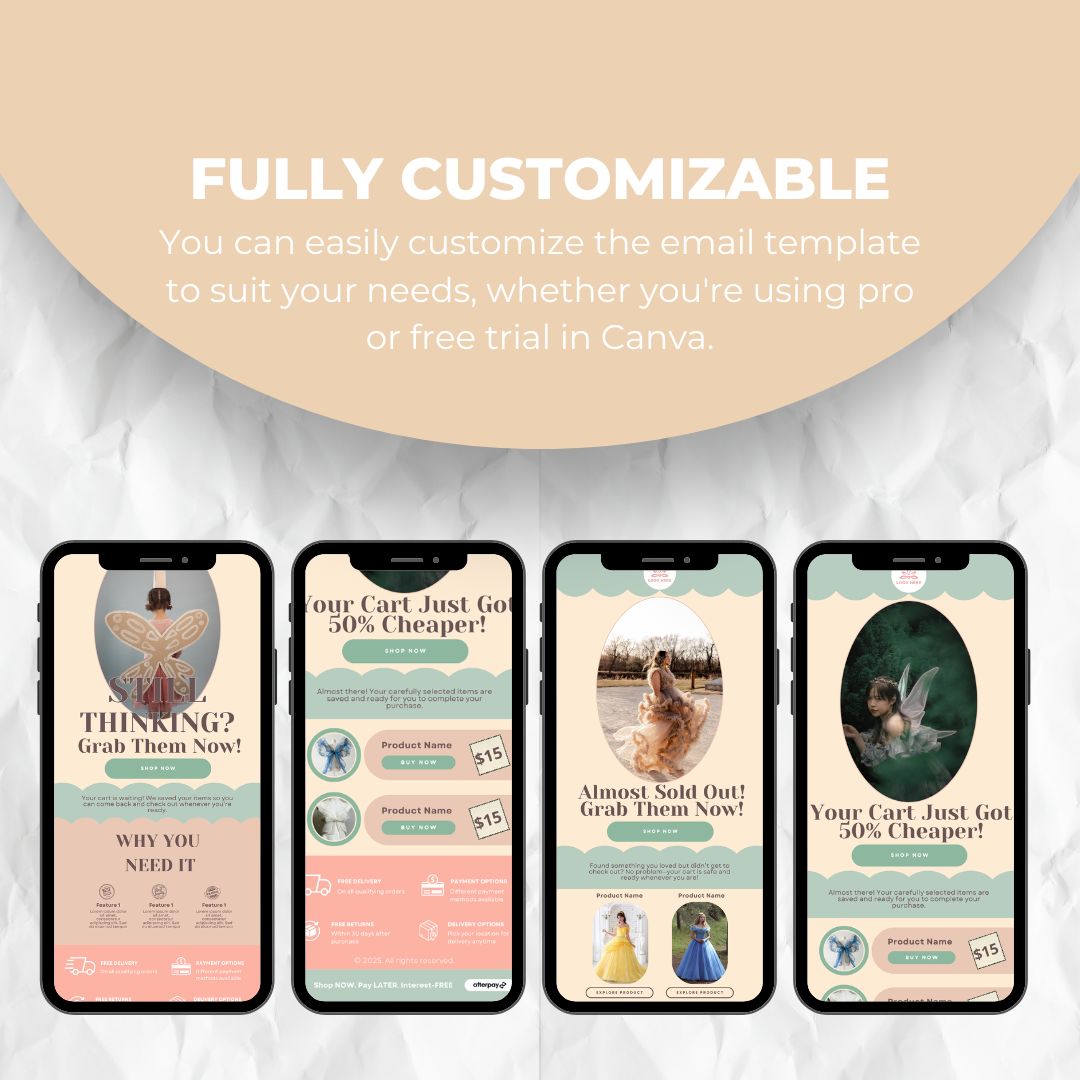 fully customizable email template
