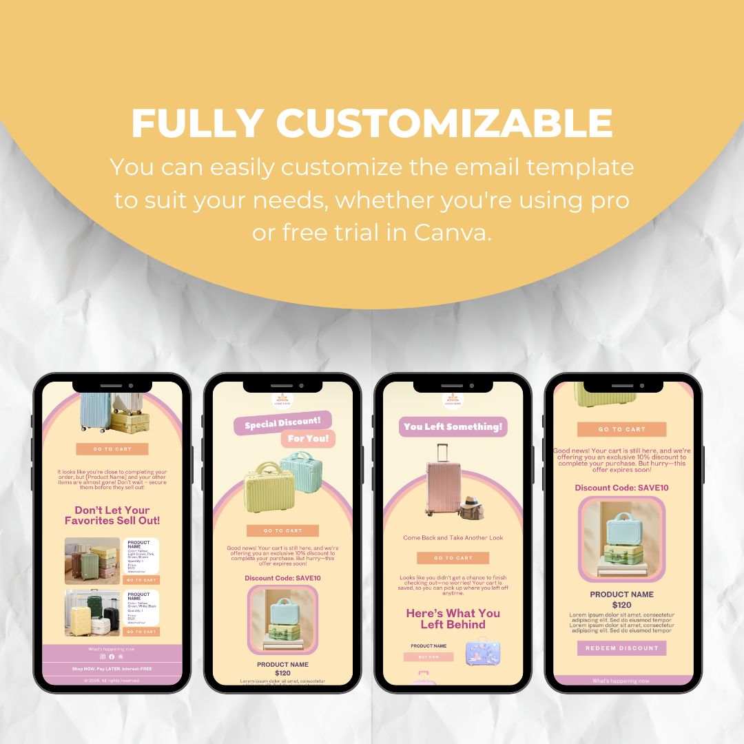 fully customizable email template