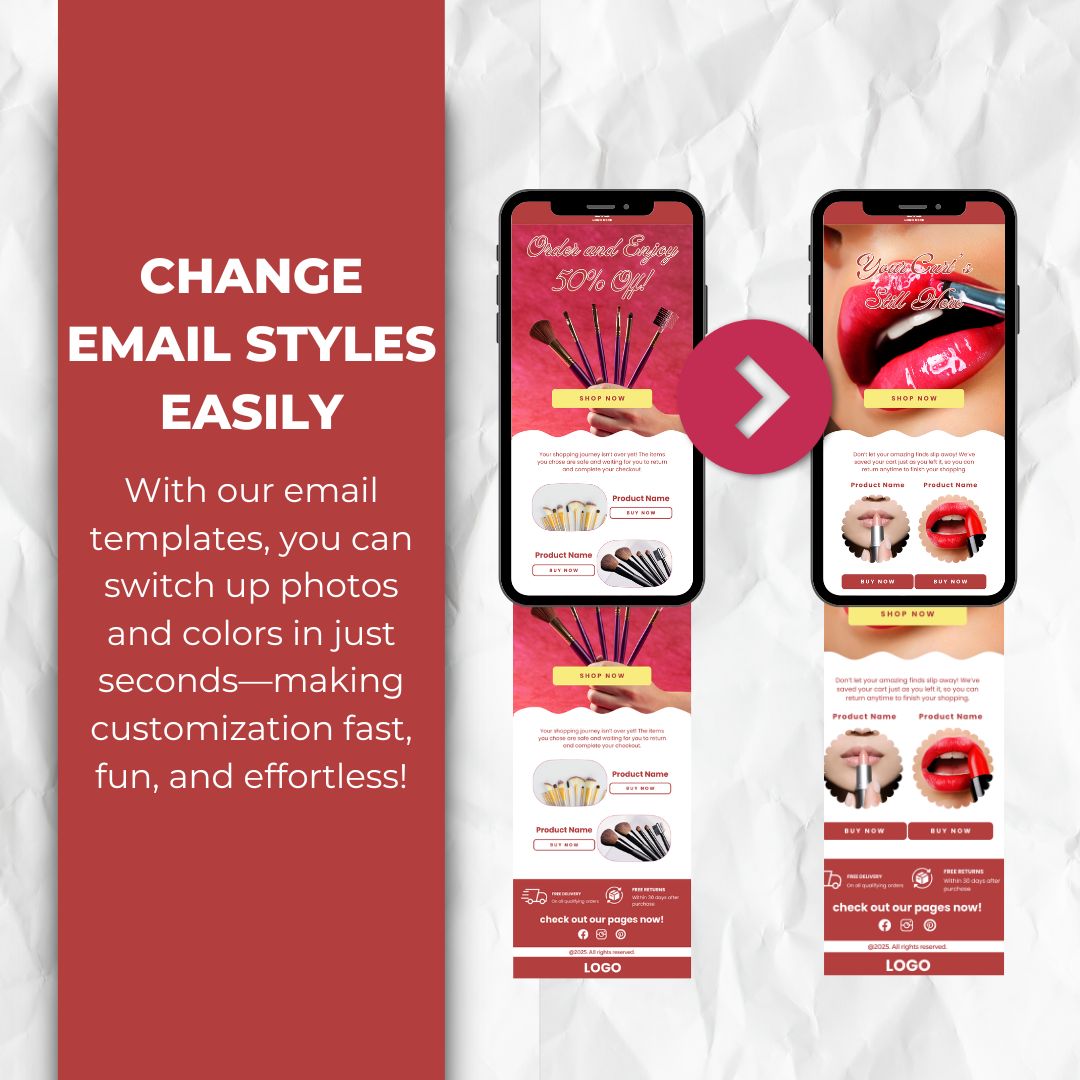 Make Up Cart Abandonment Email Template for Small Business Owners