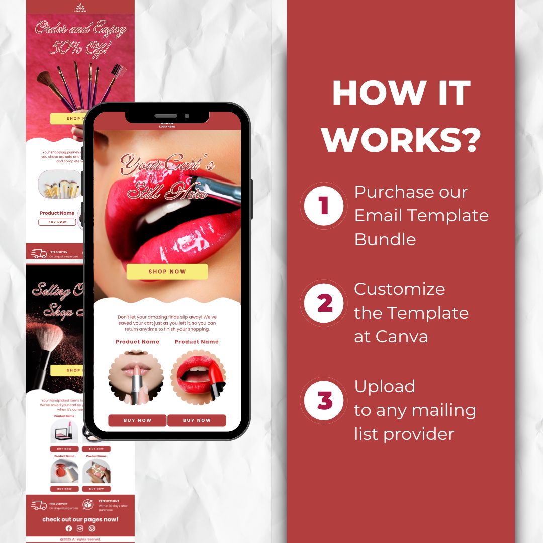 Make Up Cart Abandonment Email Template for Small Business Owners