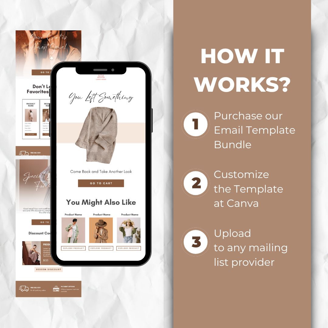 Sustainable Fashion Cart Abandonment Email Template - Brown