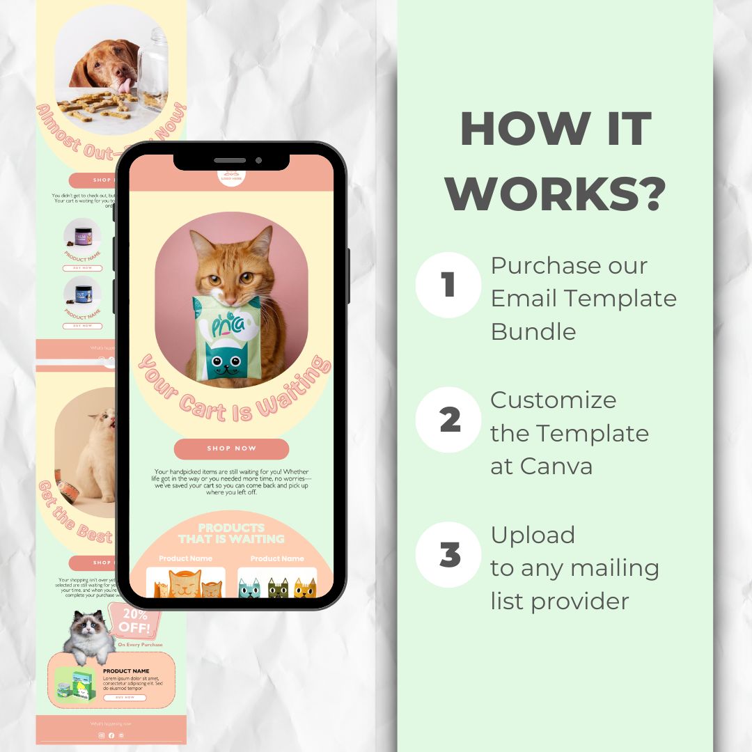 How the cart abandonment email template works