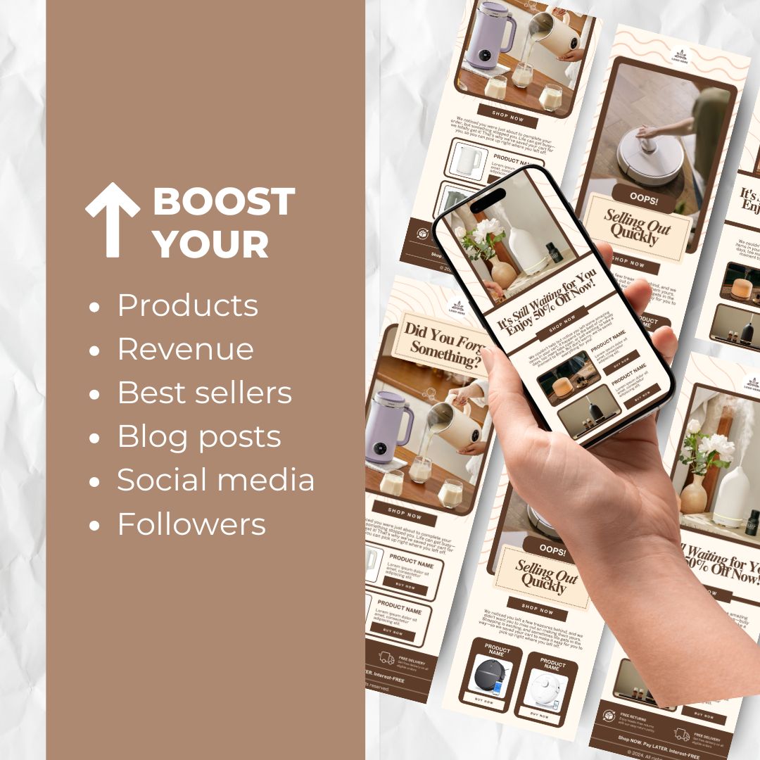 Sustainable Fashion Cart Abandonment Email Template - Brown