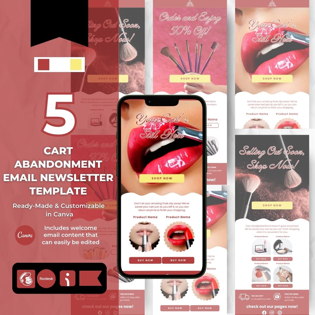 Make Up Cart Abandonment Email Template for Small Business Owners