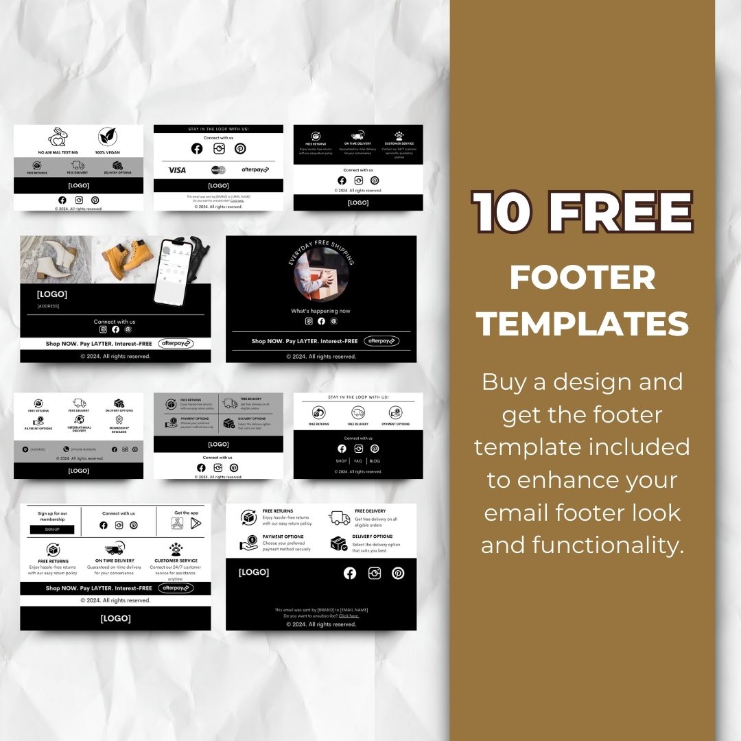 cart abandonment footer templates