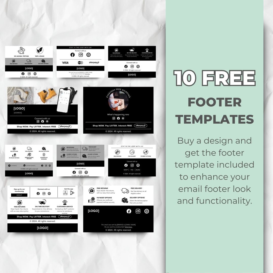 cart abandonment footer templates