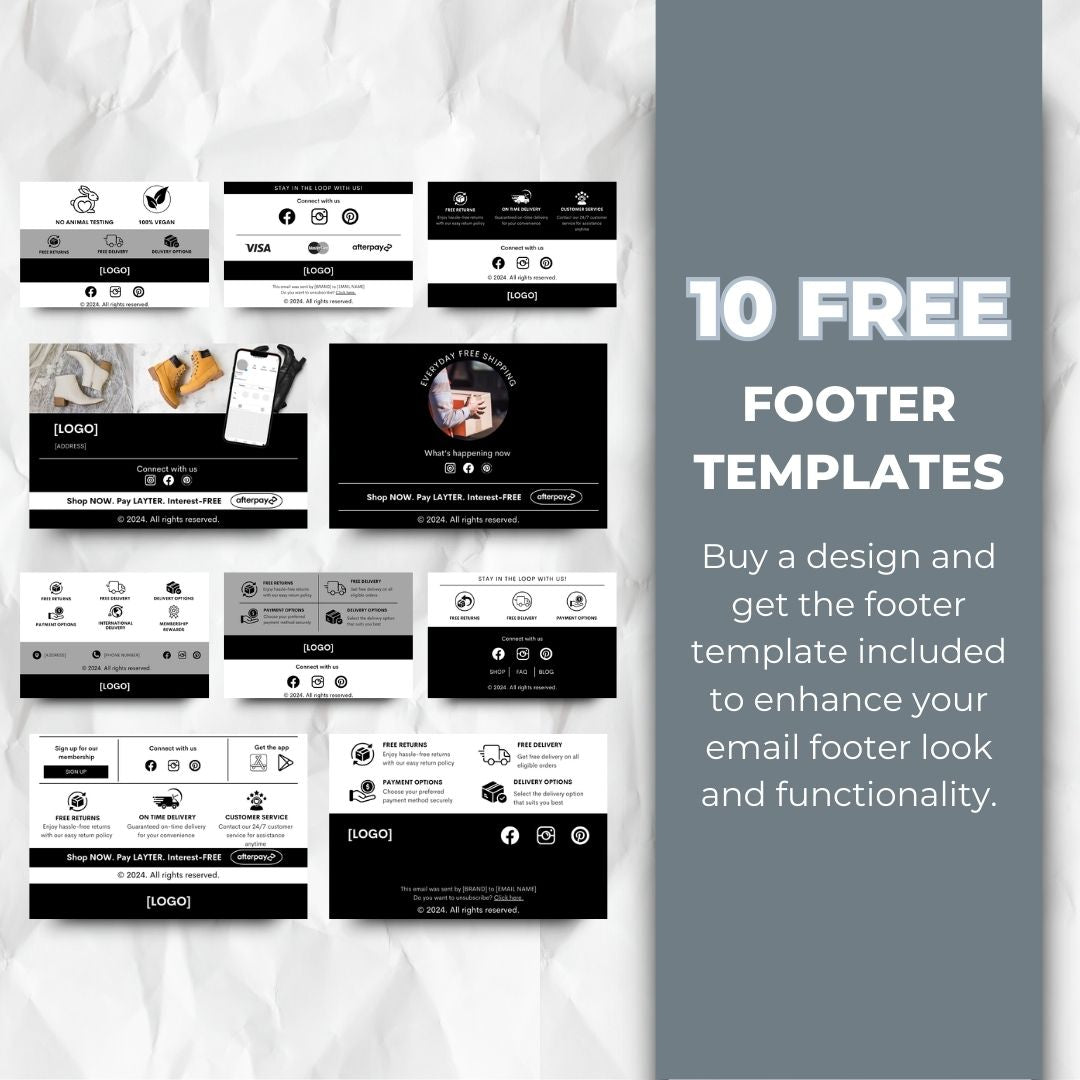 cart abandonment footer templates