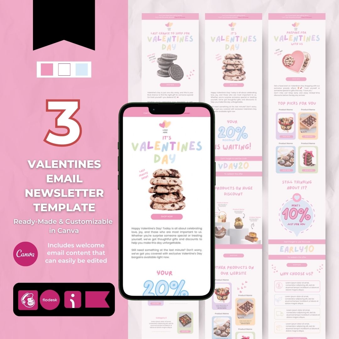 Valentines email newsletter template