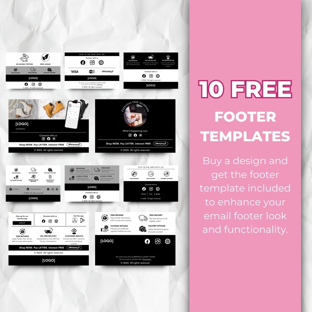 Valentines email footer template