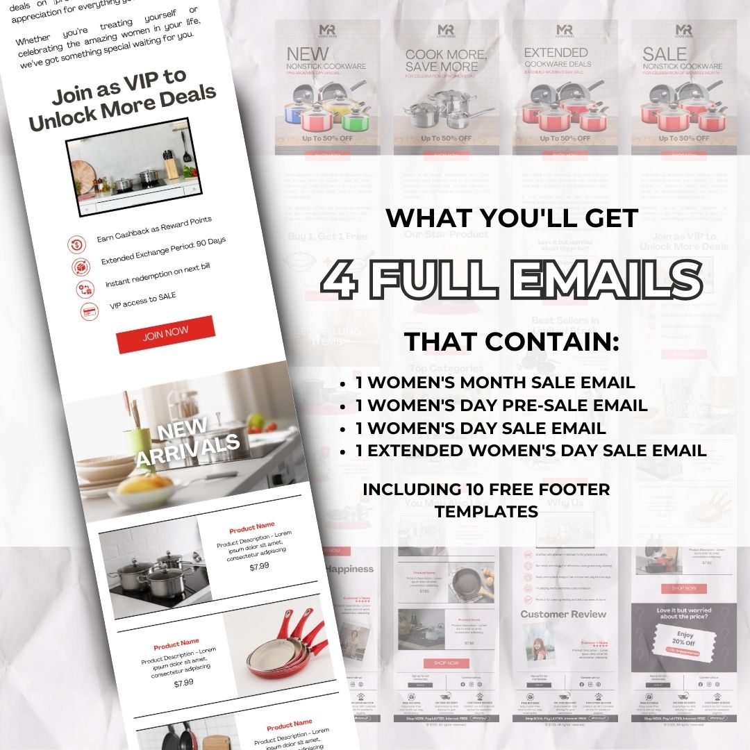 Womens day pre sale email template