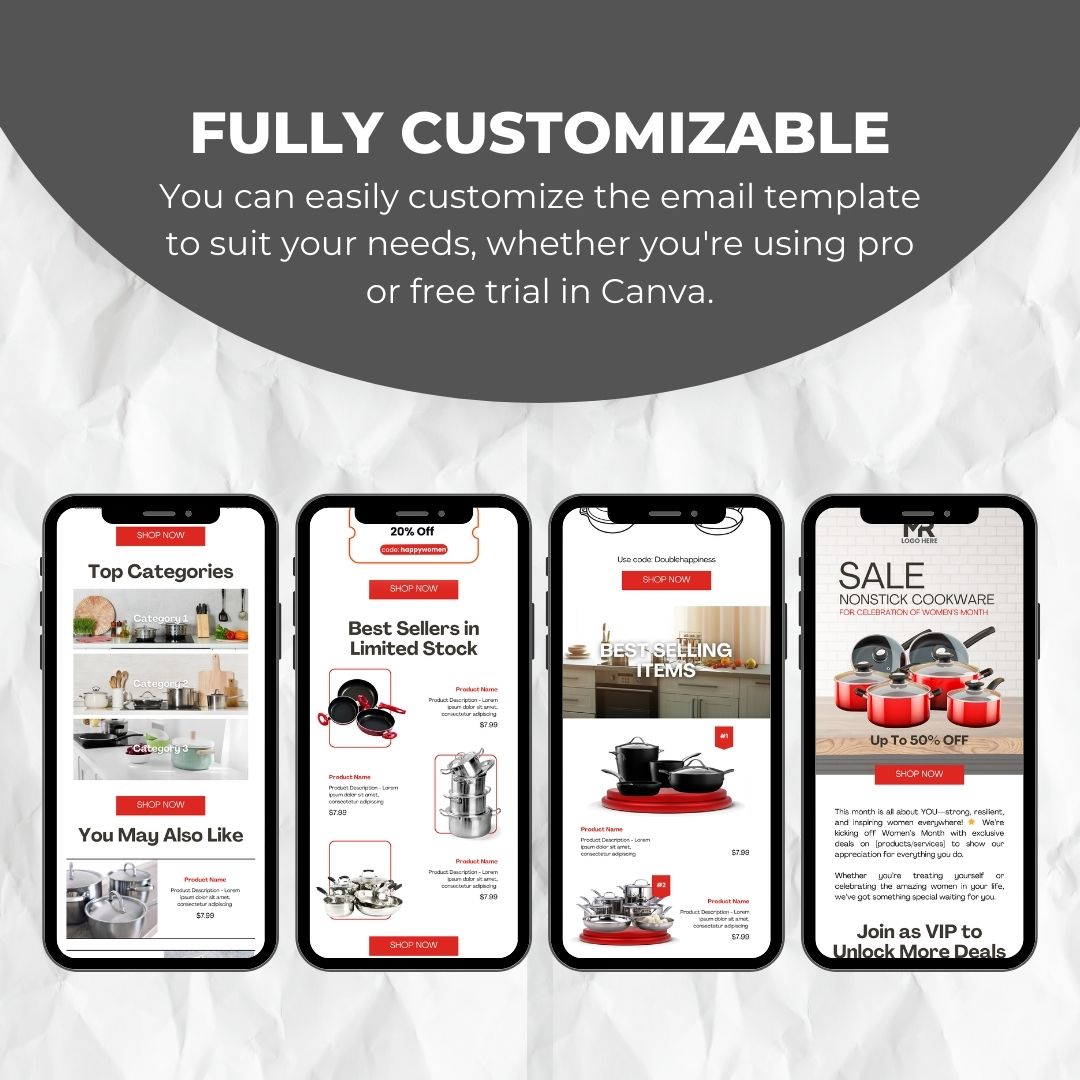 customizable Womens day email template