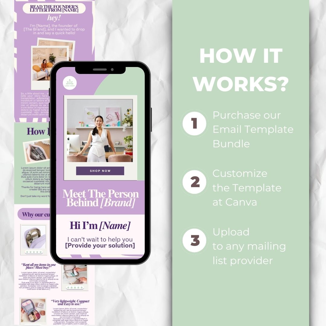 how the email template works