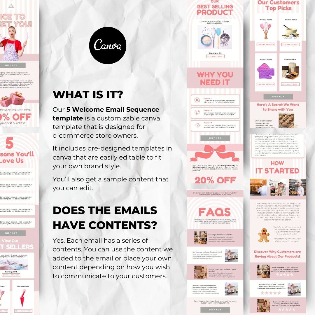 Customizable canva template