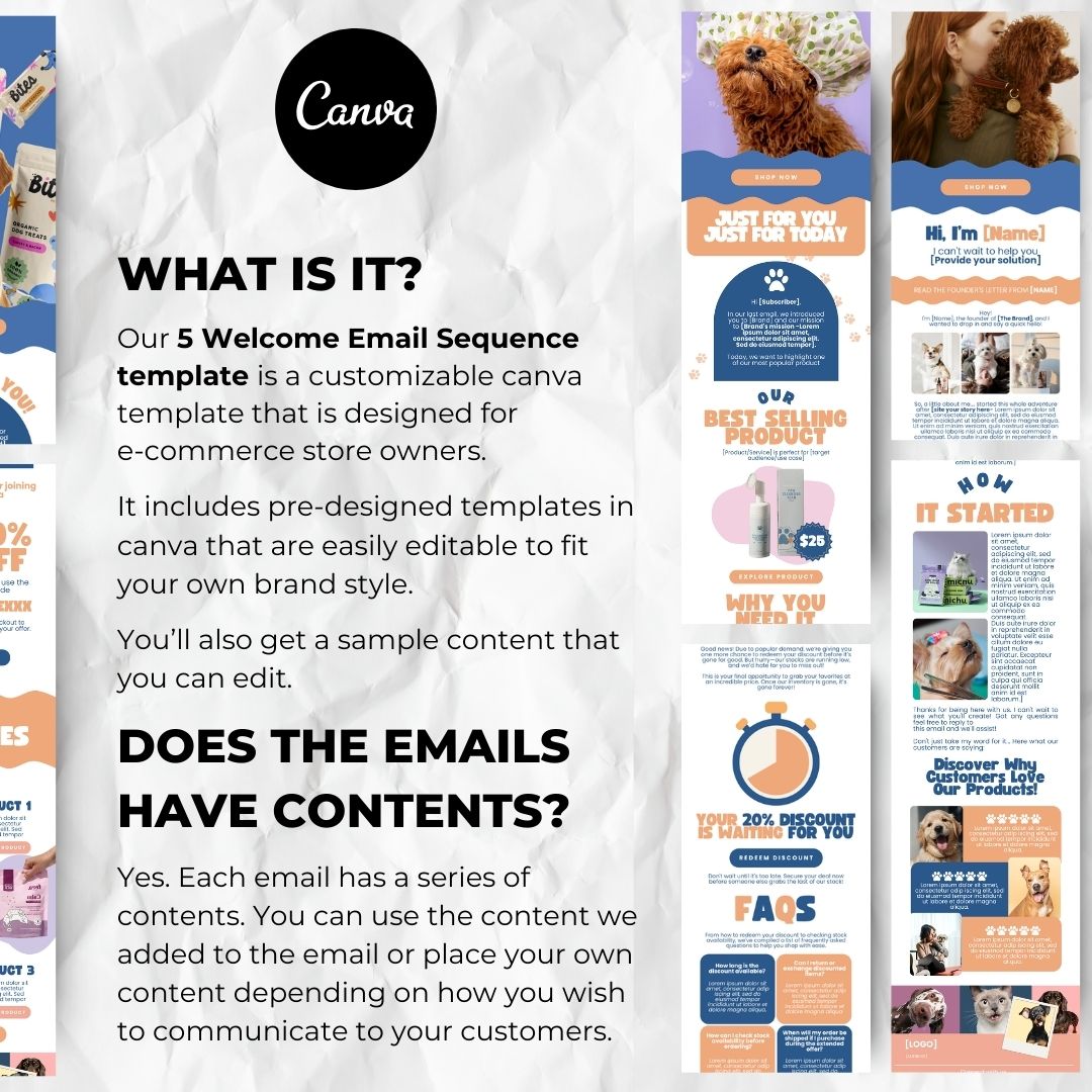 Customizable canva template