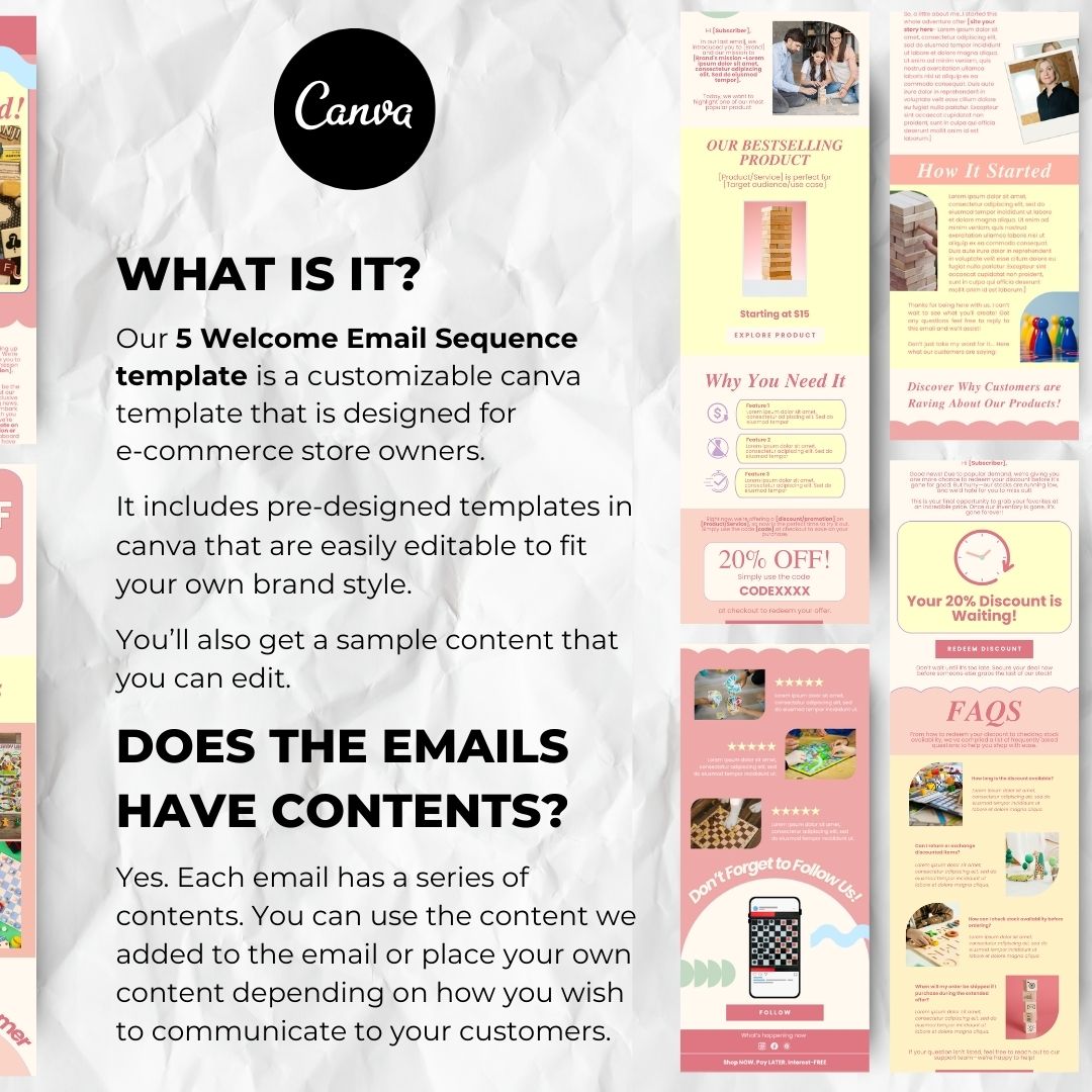Customizable canva template