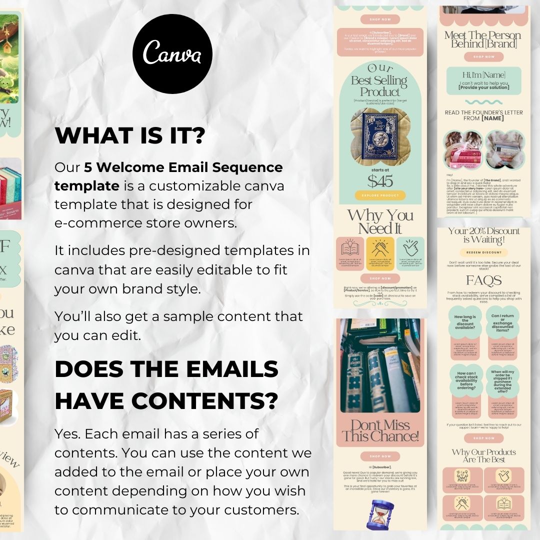 Customizable canva template