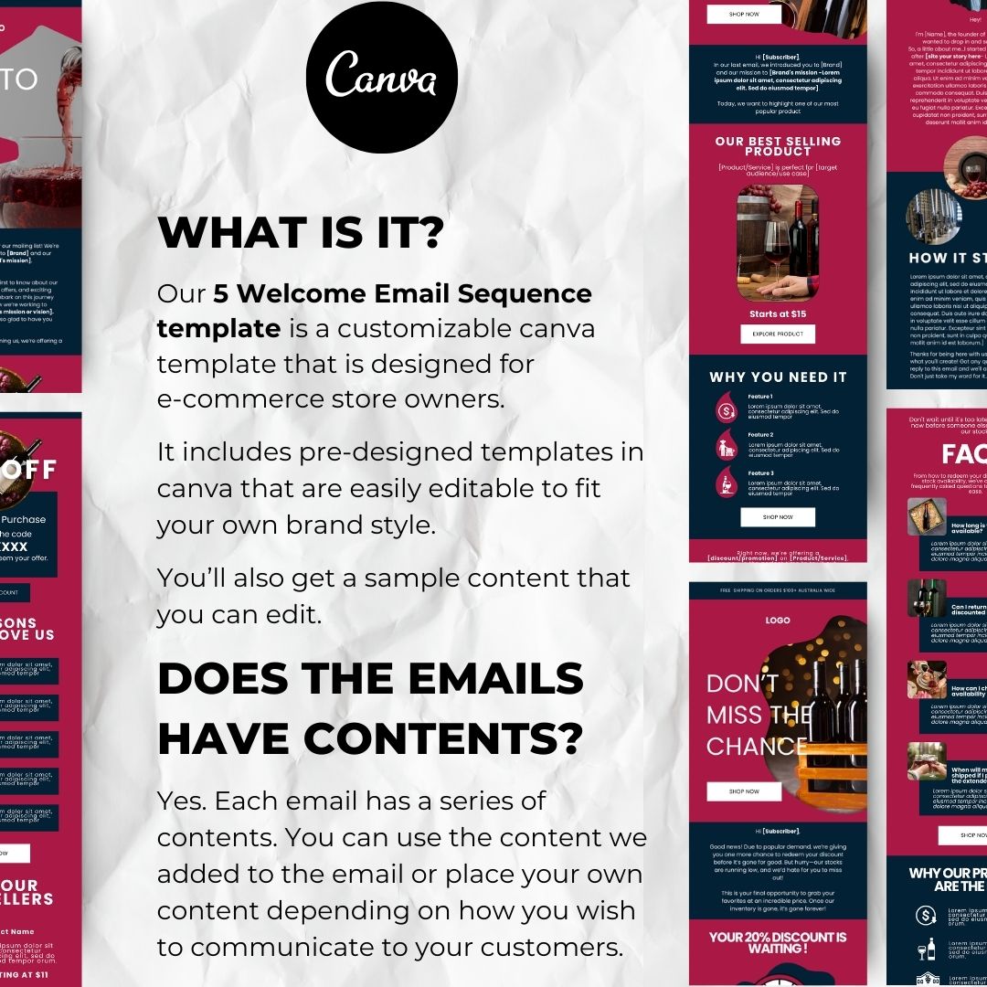 Customizable canva template