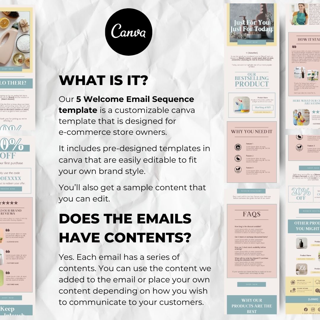 Customizable canva template