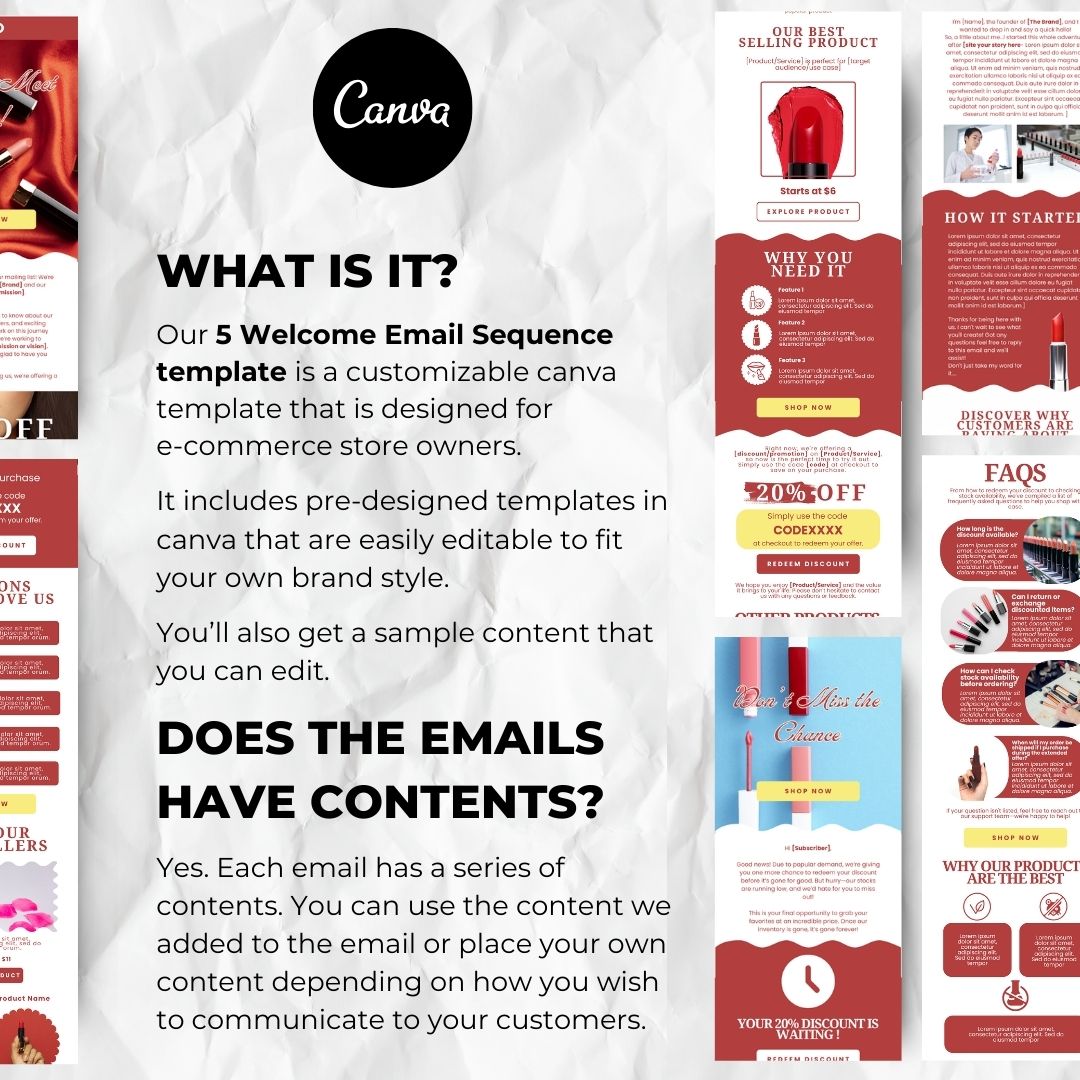 Customizable canva template