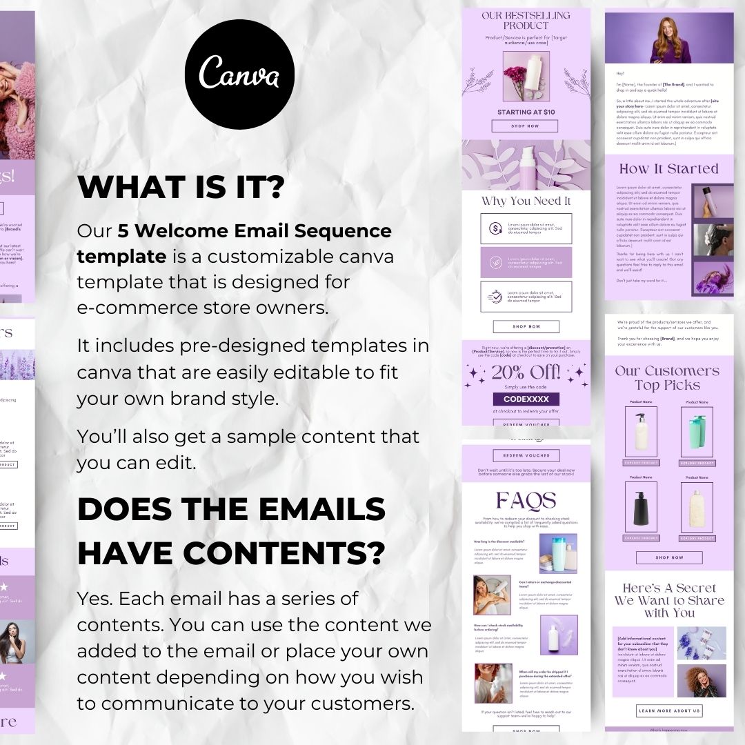 Customizable canva template
