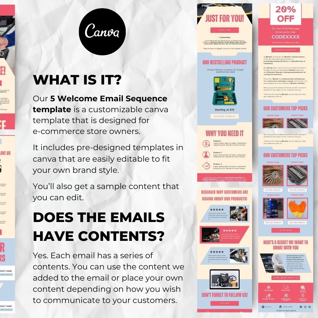 Customizable canva template