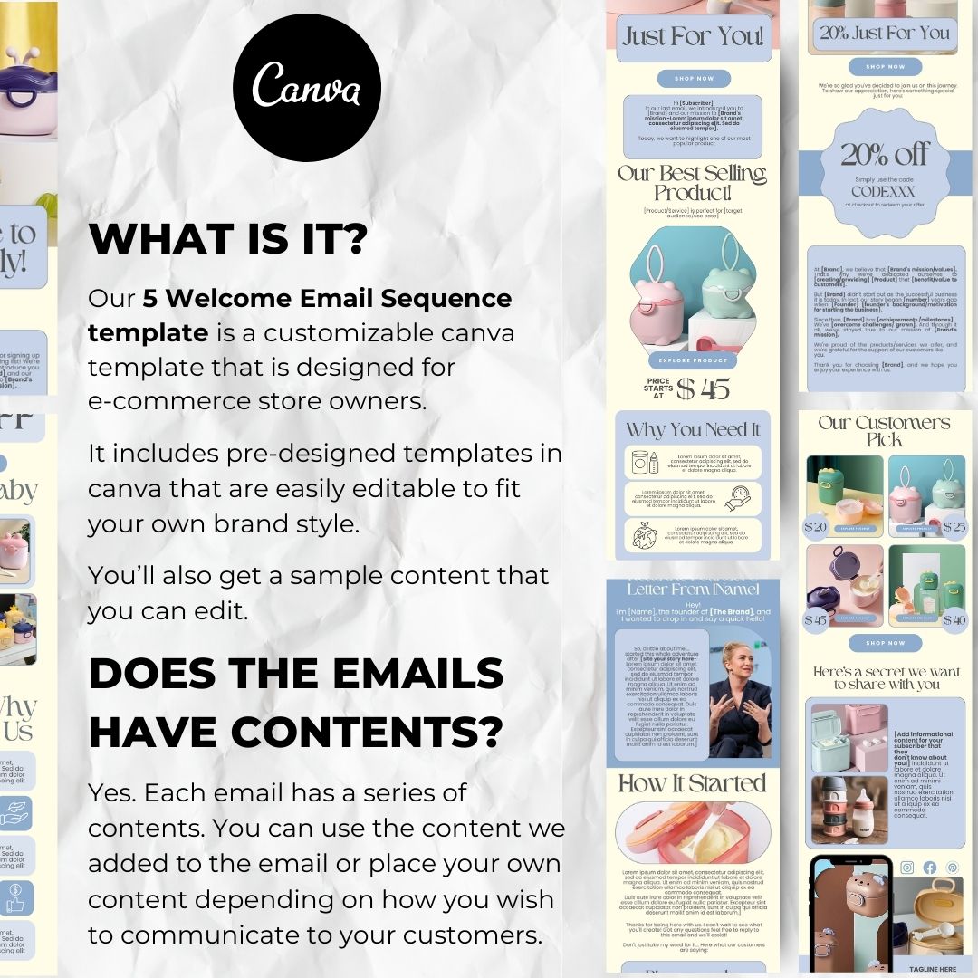 Customizable canva template
