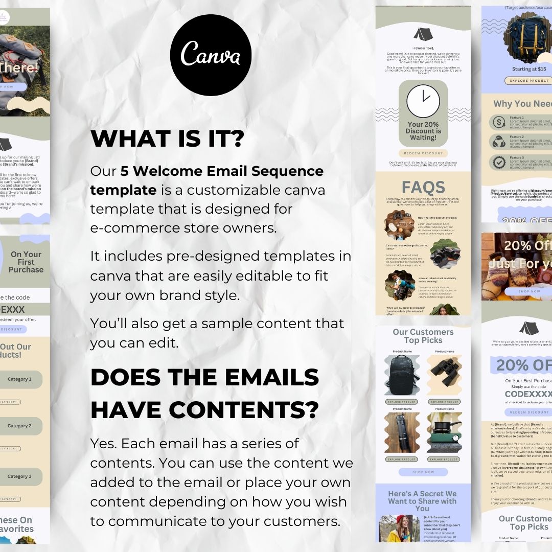 Customizable canva template