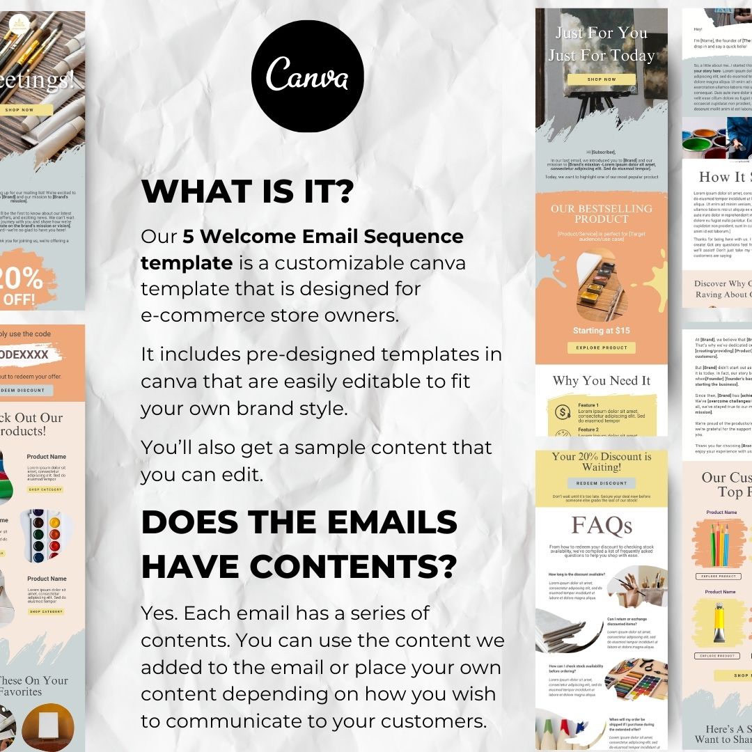 Customizable canva template