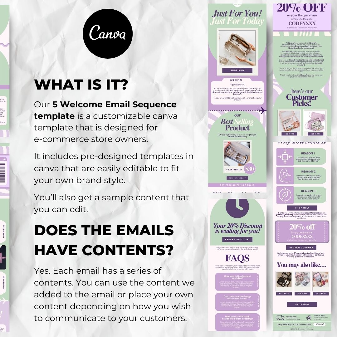 Customizable canva template