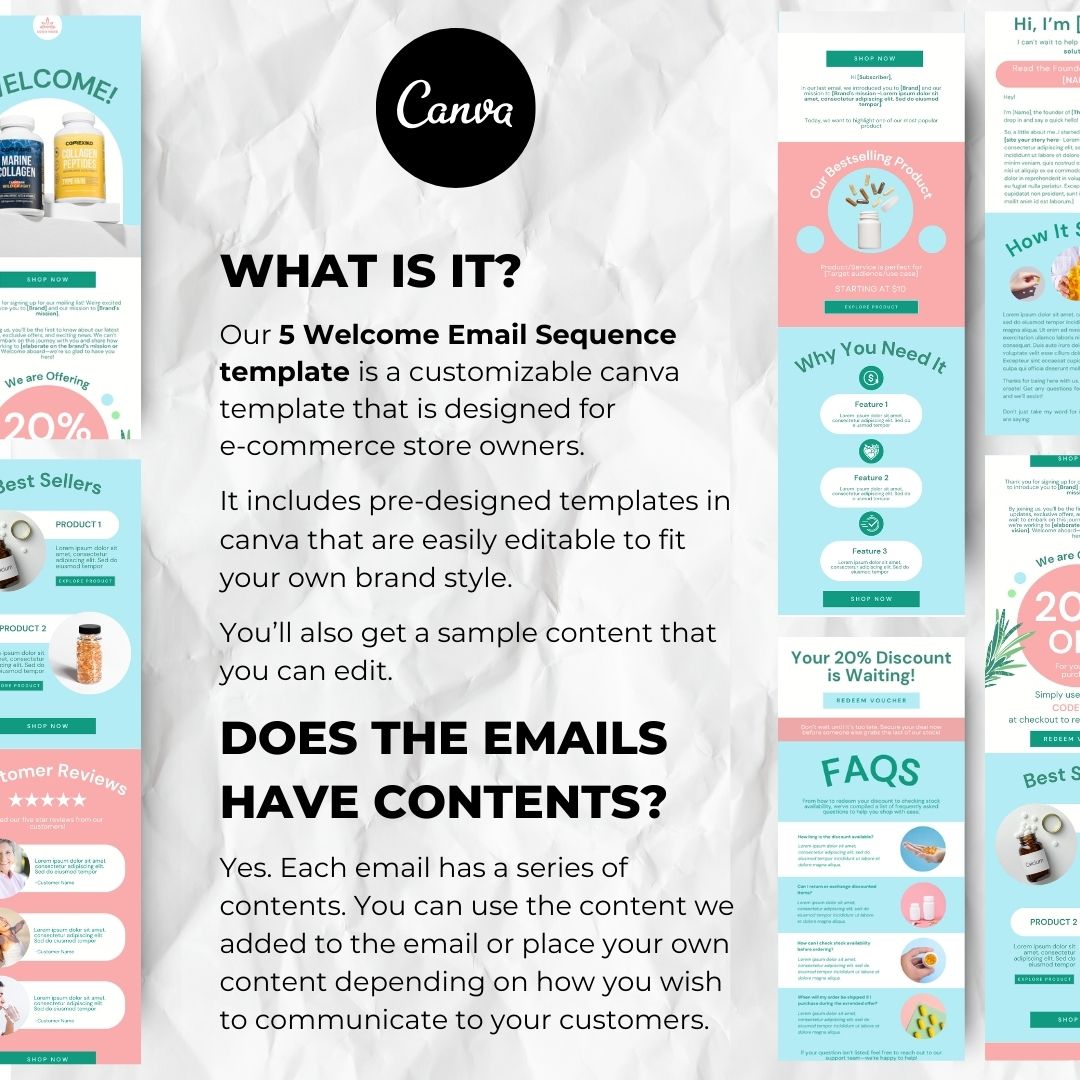 Customizable canva template
