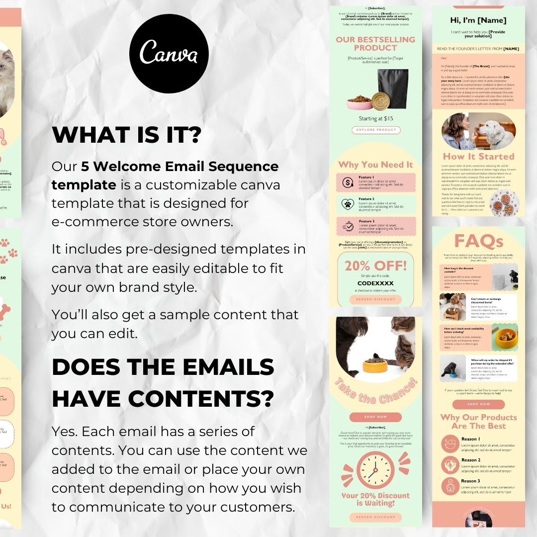 Customizable canva template
