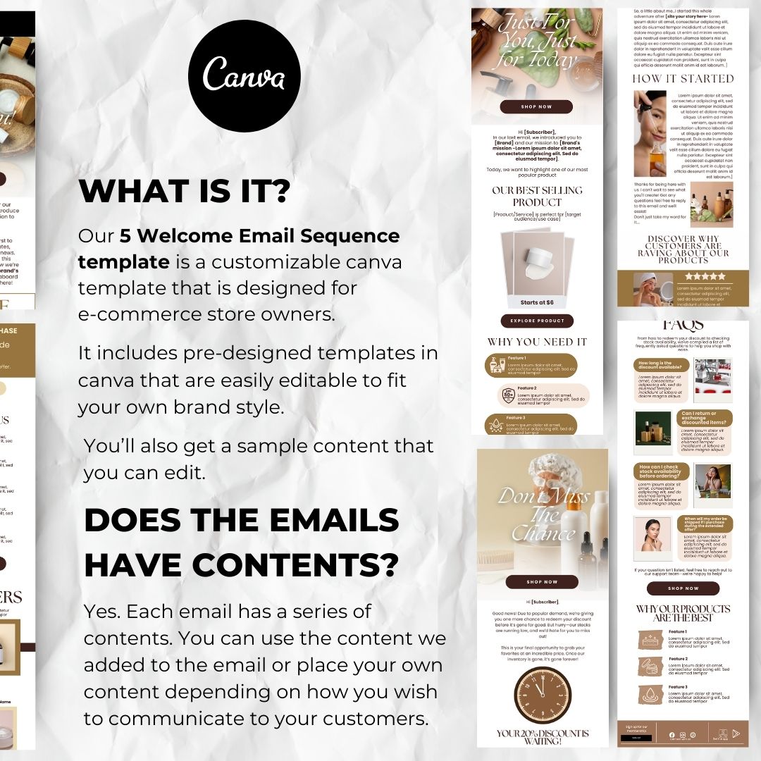 Customizable canva template