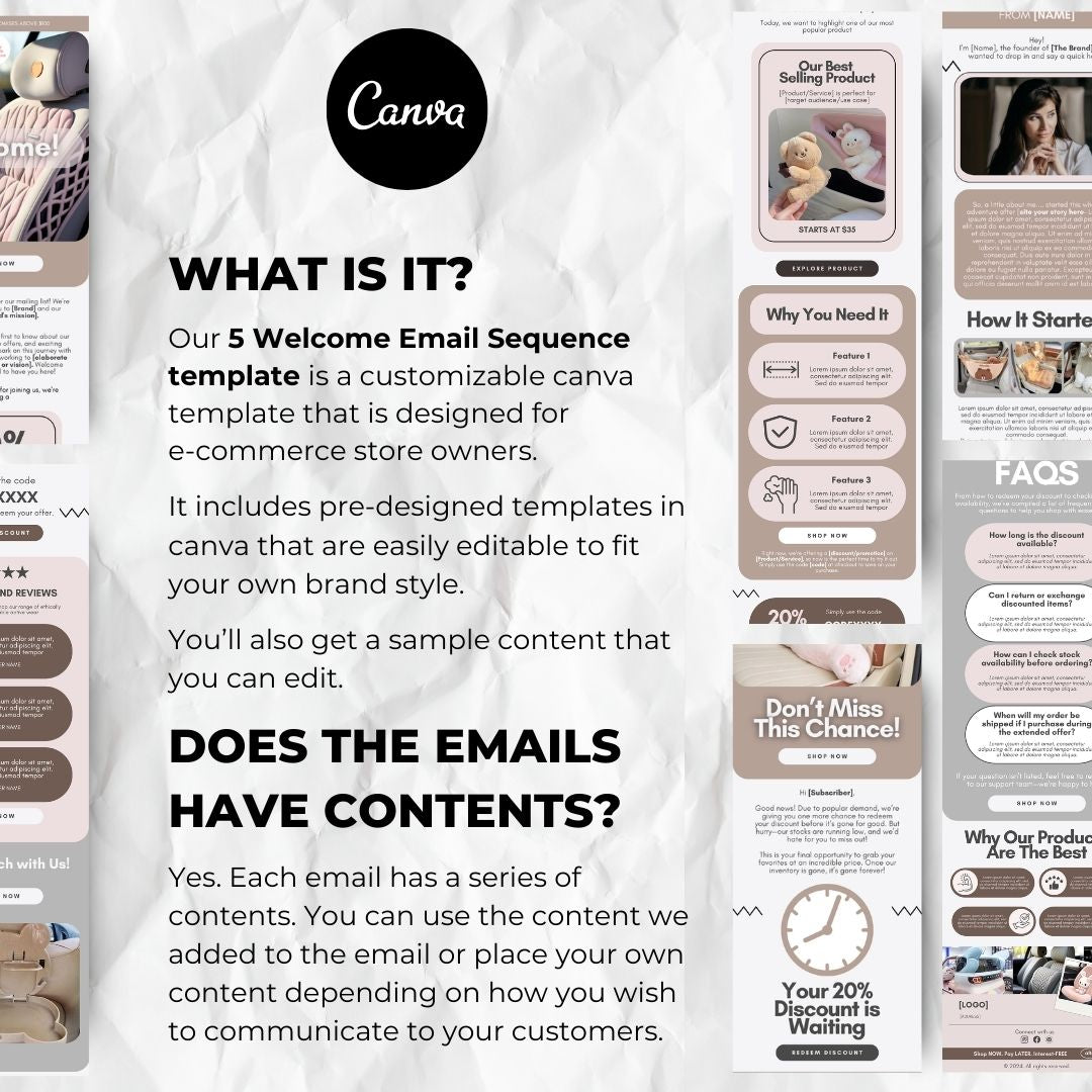 Customizable canva template