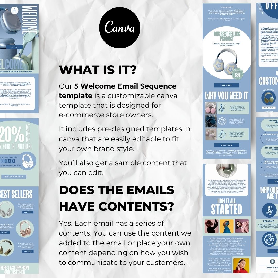 Customizable canva template