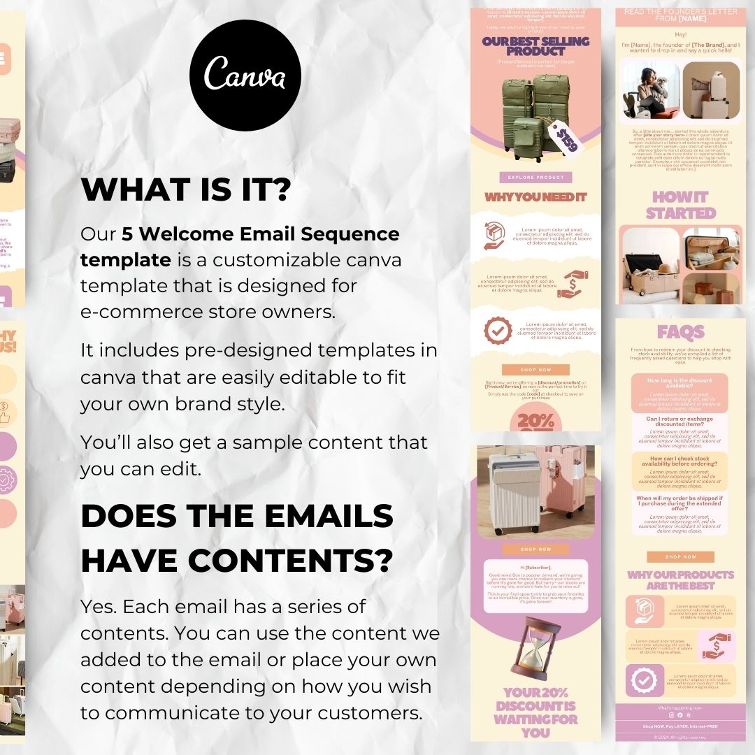 Customizable canva template